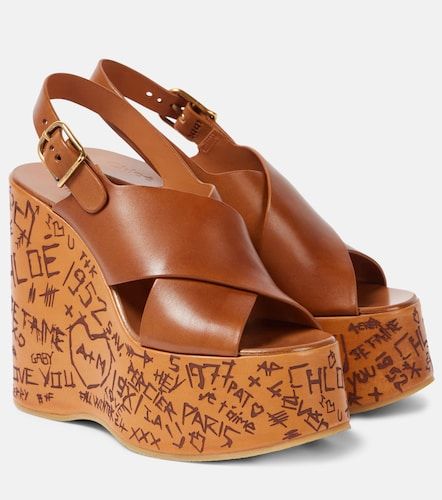 Chloe Maxime leather wedge sandals - Chloe - Modalova