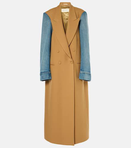 Gabardine and denim coat - Dries Van Noten - Modalova