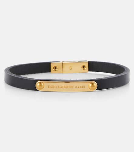 Saint Laurent Logo leather bracelet - Saint Laurent - Modalova