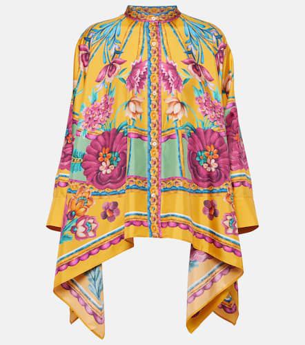 Printed draped silk shirt - La DoubleJ - Modalova