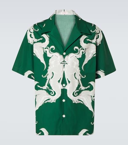 Printed cotton poplin bowling shirt - Valentino - Modalova