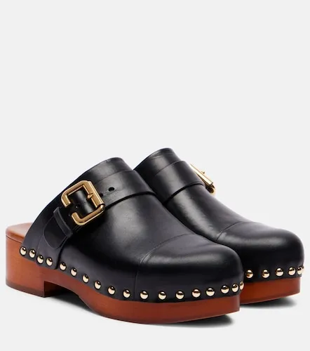 Jeannette embellished leather clogs - Chloe - Modalova