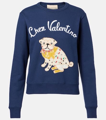 Sudadera de jersey de algodón bordada - Valentino Garavani - Modalova