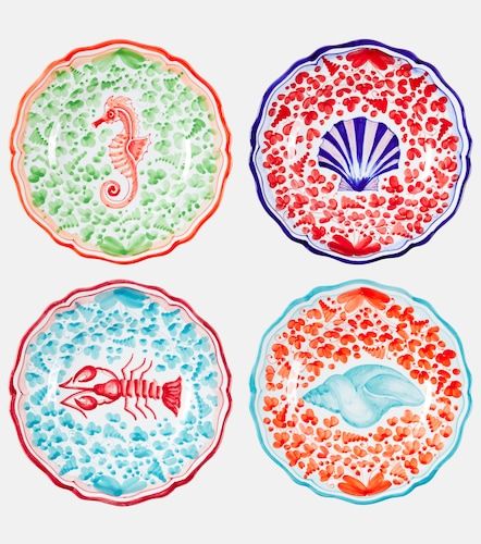 Set di 4 piatti piani Dots in ceramica - Les-Ottomans - Modalova