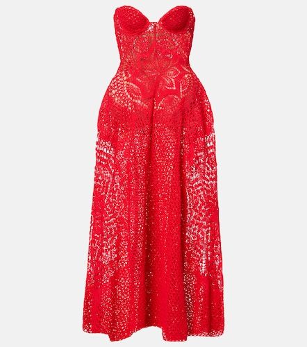 Vestido con corsé de croché de algodón - Magda Butrym - Modalova