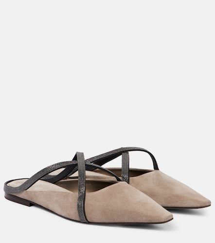 Monili suede mules - Brunello Cucinelli - Modalova