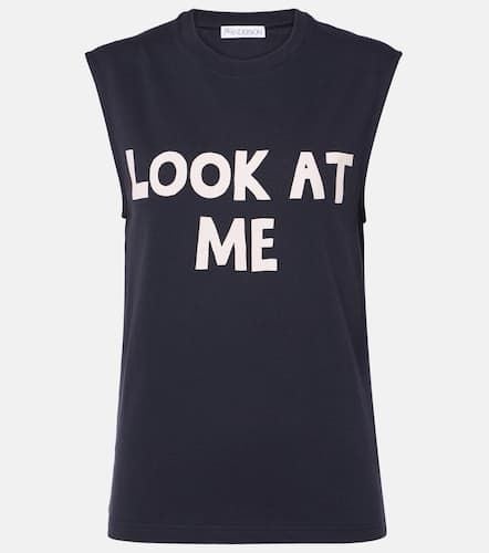 Printed cotton jersey tank top - JW Anderson - Modalova