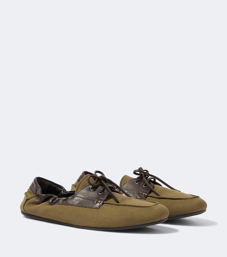 Mocassini Shuffle in canvas con pelle - Prada - Modalova