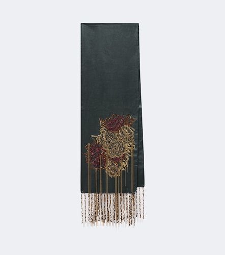 Sciarpa in seta con frange - Dries Van Noten - Modalova