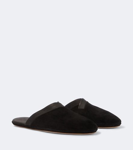 Leather-trimmed suede slippers - John Lobb - Modalova