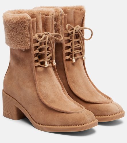 Stivaletti Hali in suede con shearling - Jimmy Choo - Modalova