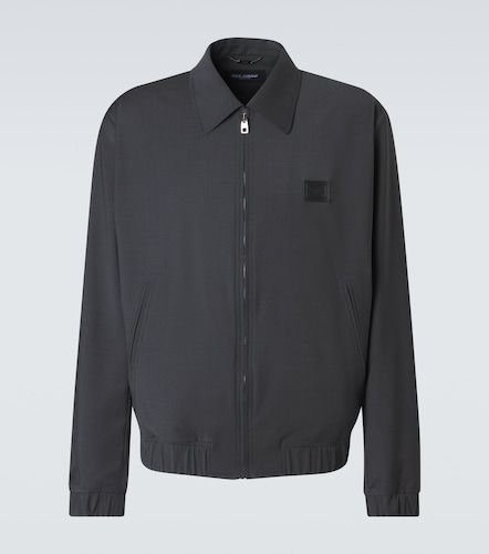 Logo wool-blend blouson jacket - Dolce&Gabbana - Modalova
