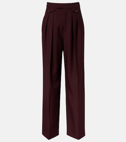 High-rise virgin wool wide-leg pants - Chloe - Modalova