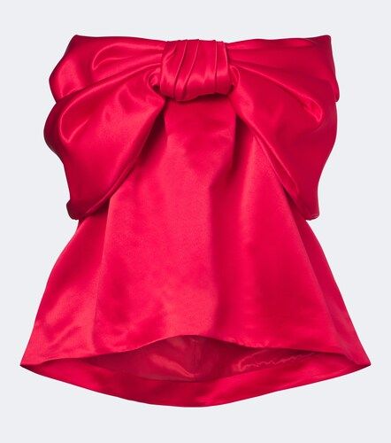 Simone Rocha Top de satén con lazo - Simone Rocha - Modalova