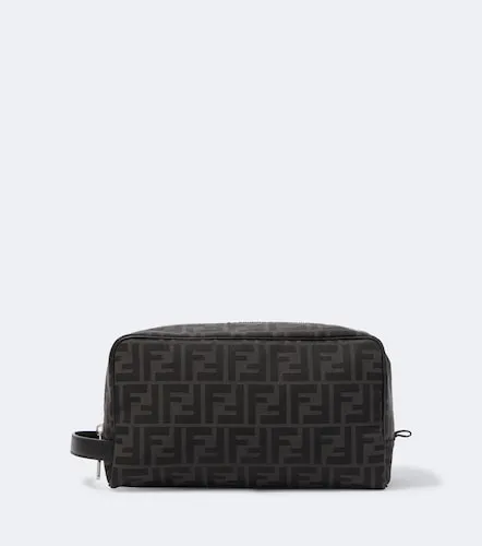 FF Zucca Small leather-trimmed toiletry bag - Fendi - Modalova
