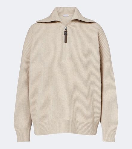 Monili cashmere half-zip sweater - Brunello Cucinelli - Modalova