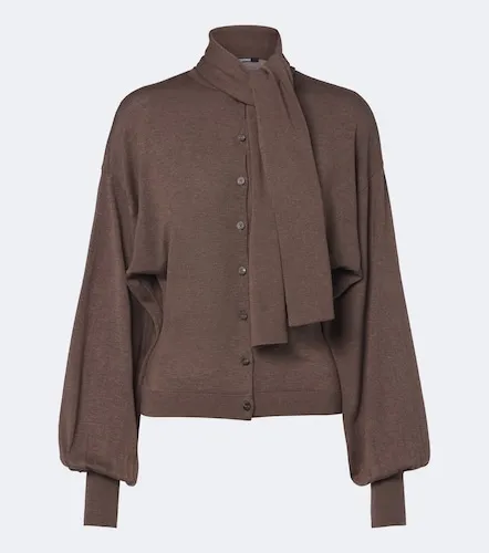 Losange tie-neck silk-blend cardigan - Jacquemus - Modalova