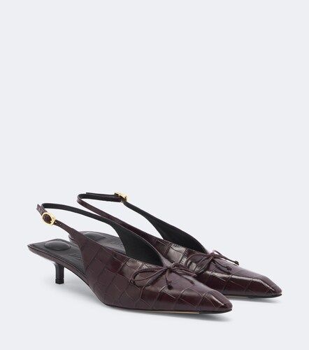 Cubisto croc-effect leather slingback pumps - Jacquemus - Modalova