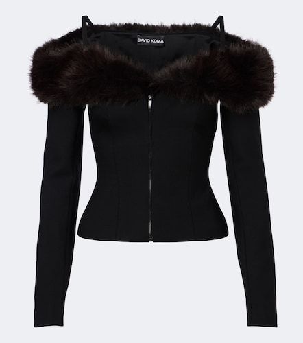 Off-Shoulder-Top aus einem Wollgemisch - David Koma - Modalova