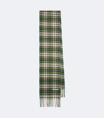 Checked fringed cashmere scarf - Auralee - Modalova