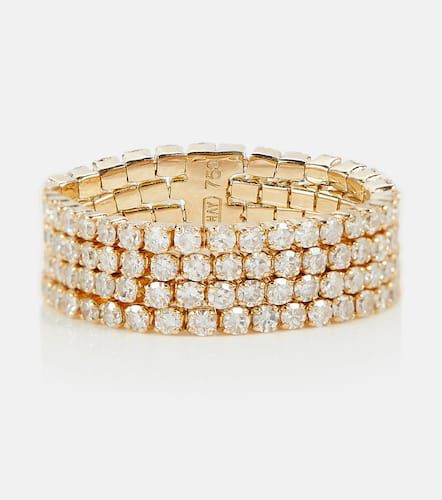 Anillo 4 Thread Stack de oro amarillo de 18 ct con diamantes - Shay Jewelry - Modalova