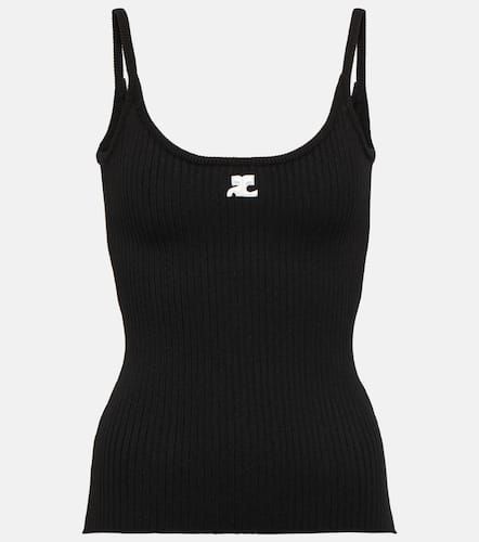 CourrÃ¨ges Logo ribbed-knit tank top - Courreges - Modalova