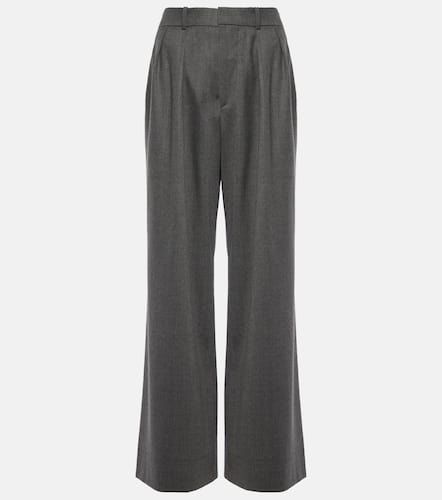 Low-rise wool flannel wide-leg pants - Wardrobe.NYC - Modalova