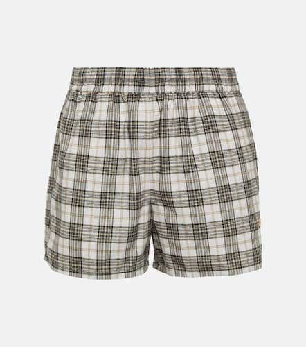 Mid-rise cotton flannel shorts - Acne Studios - Modalova