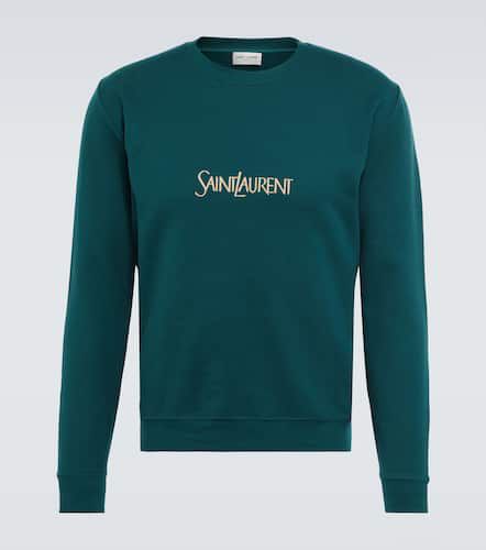 Logo cotton jersey sweatshirt - Saint Laurent - Modalova