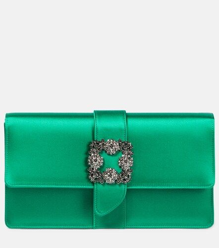 Clutch Capri de satén adornado - Manolo Blahnik - Modalova