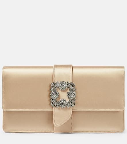 Capri embellished satin clutch - Manolo Blahnik - Modalova