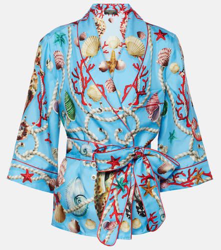 Capri printed silk beach cover-up - Dolce&Gabbana - Modalova