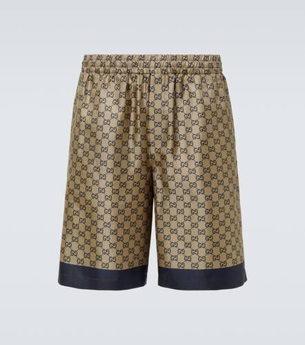 Gucci GG printed silk twill shorts - Gucci - Modalova