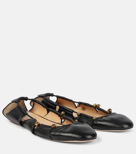 ChloÃ© Luna embellished cutout leather ballet flats - Chloe - Modalova