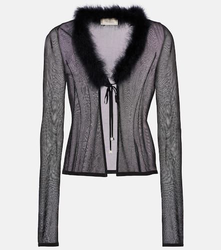 Blumarine Cardigan con piume - Blumarine - Modalova