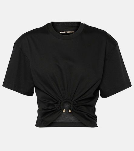 Crop top de jersey de algodón fruncido - Rabanne - Modalova