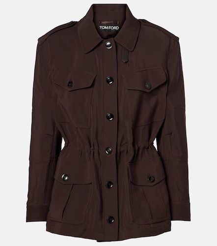 Leather-trimmed field jacket - Tom Ford - Modalova