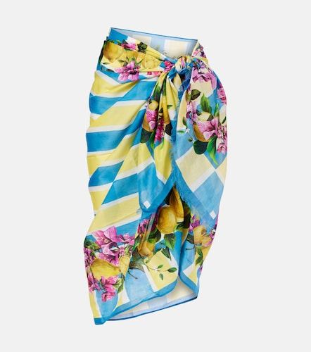 Floral cotton cover-up - Dolce&Gabbana - Modalova