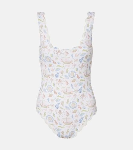 Palm Springs printed scalloped swimsuit - Marysia - Modalova