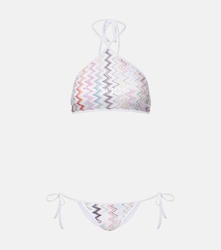 Bikini en zigzag con cuello halter - Missoni - Modalova