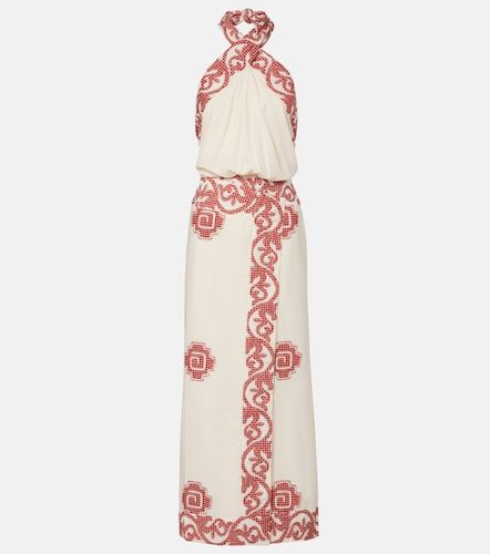 Vestido midi de algodón estampado - Johanna Ortiz - Modalova