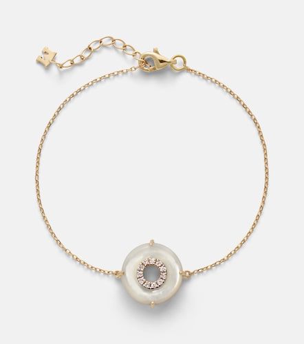 Bracciale in 14kt con diamanti e perle - Mateo - Modalova