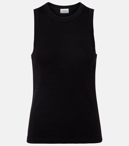 Tank top Cassandre in cotone a coste - Saint Laurent - Modalova