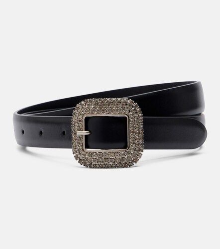 Cinturón de piel con cristales - Saint Laurent - Modalova