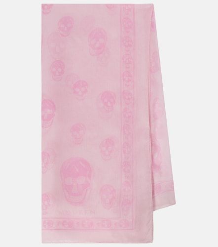 McQueen Sciarpa in seta con stampa - McQueen - Modalova