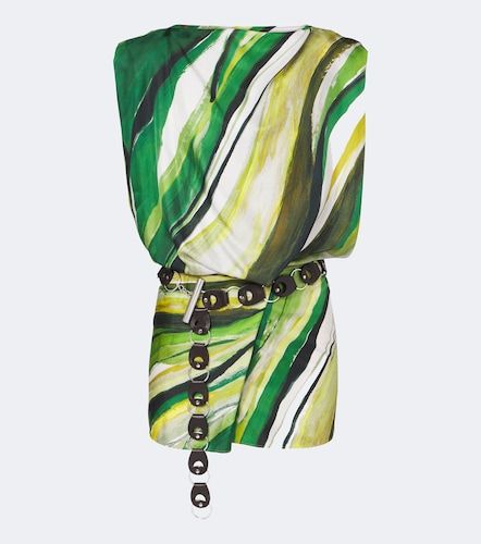 Belted printed silk minidress - Christopher Esber - Modalova