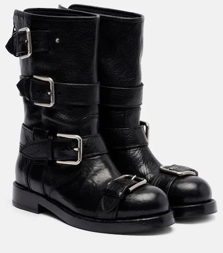 Dolce&Gabbana Leather biker boots - Dolce&Gabbana - Modalova