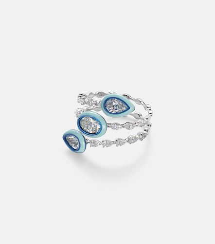 Saturn 18kt white gold ring with diamonds - Kamyen - Modalova
