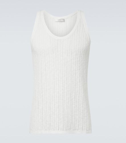 Tank top de pointelle de algodón y lino - Commas - Modalova