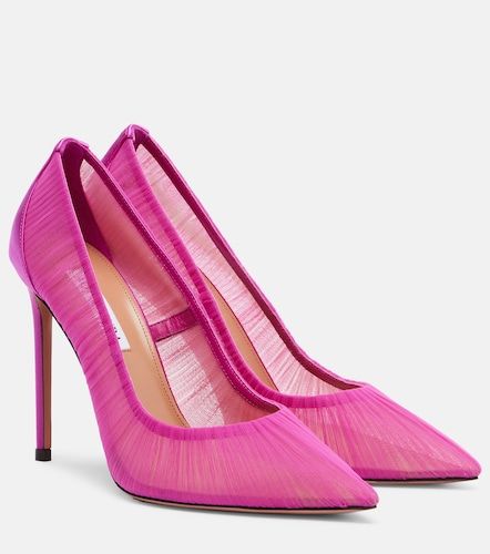 Voile 105 satin-trimmed tulle pumps - Aquazzura - Modalova